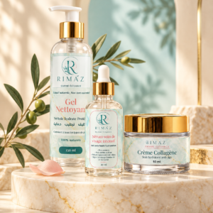 Pack Élégance RIMAZ avec Gel Nettoyant, Sérum Collagène et Crème Collagène